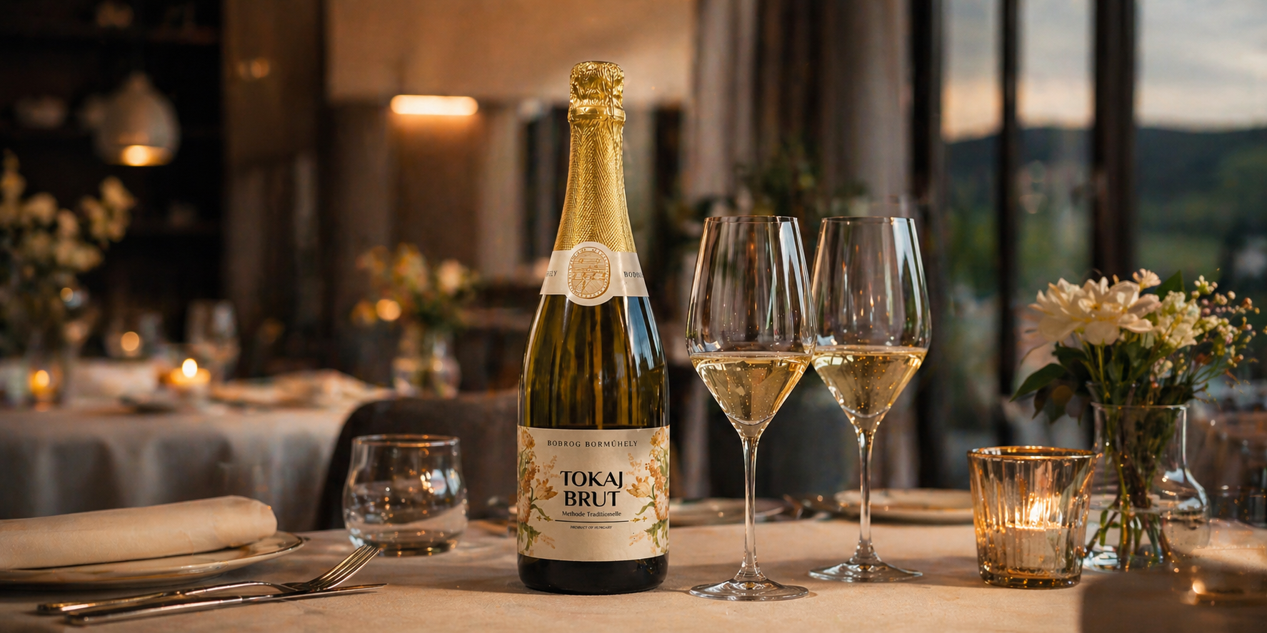 Tokaj Brut — Pezsgő — palack